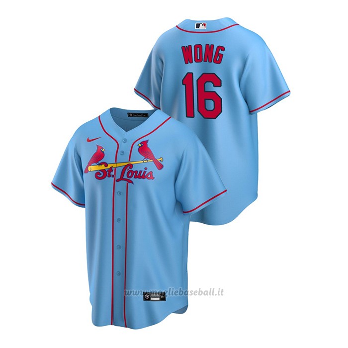 Maglia Baseball Uomo St. Louis Cardinals Kolten Wong Replica Alternato Blu